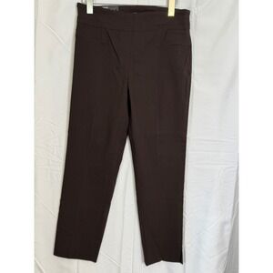 Renuar Paris Fit Ankle Pants Women's Size 8 Brown Stretch Dress Pants‎